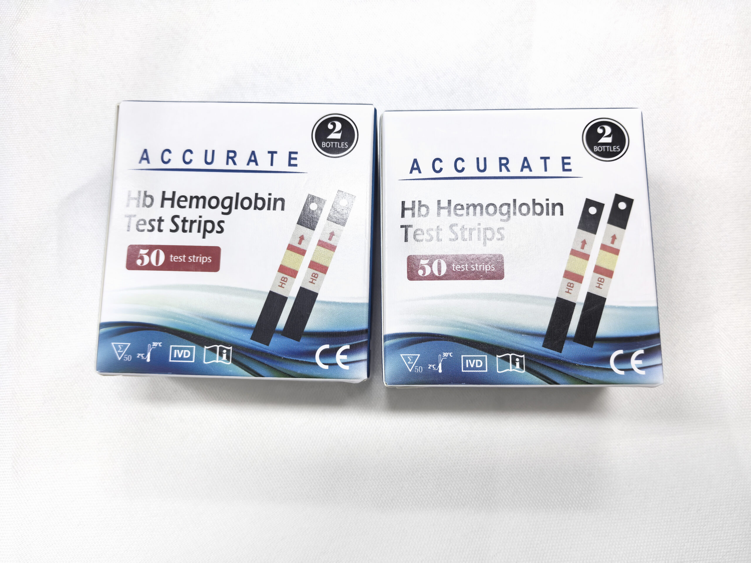 ACCURATE Hb Hemoglobin Test Strips – 50 Strips (2 Bottles) - Image 3
