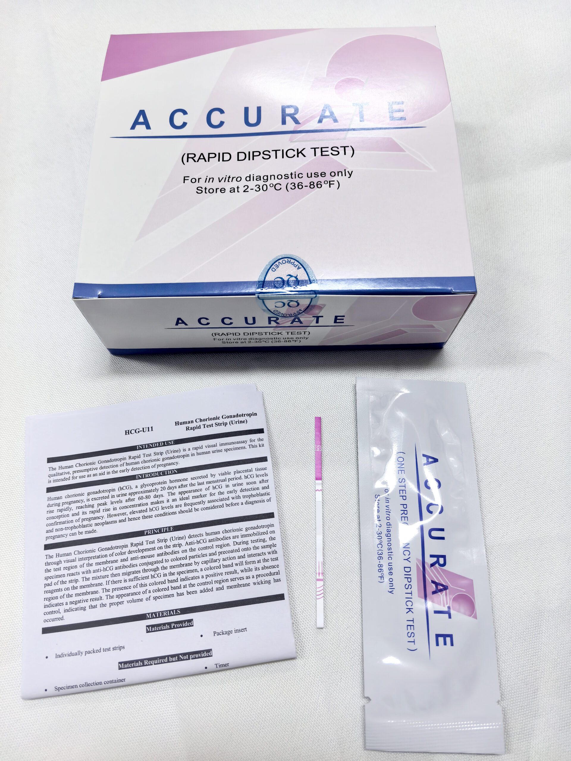 ACCURATE Rapid Dipstick Test – Pregnancy (HCG-U11)