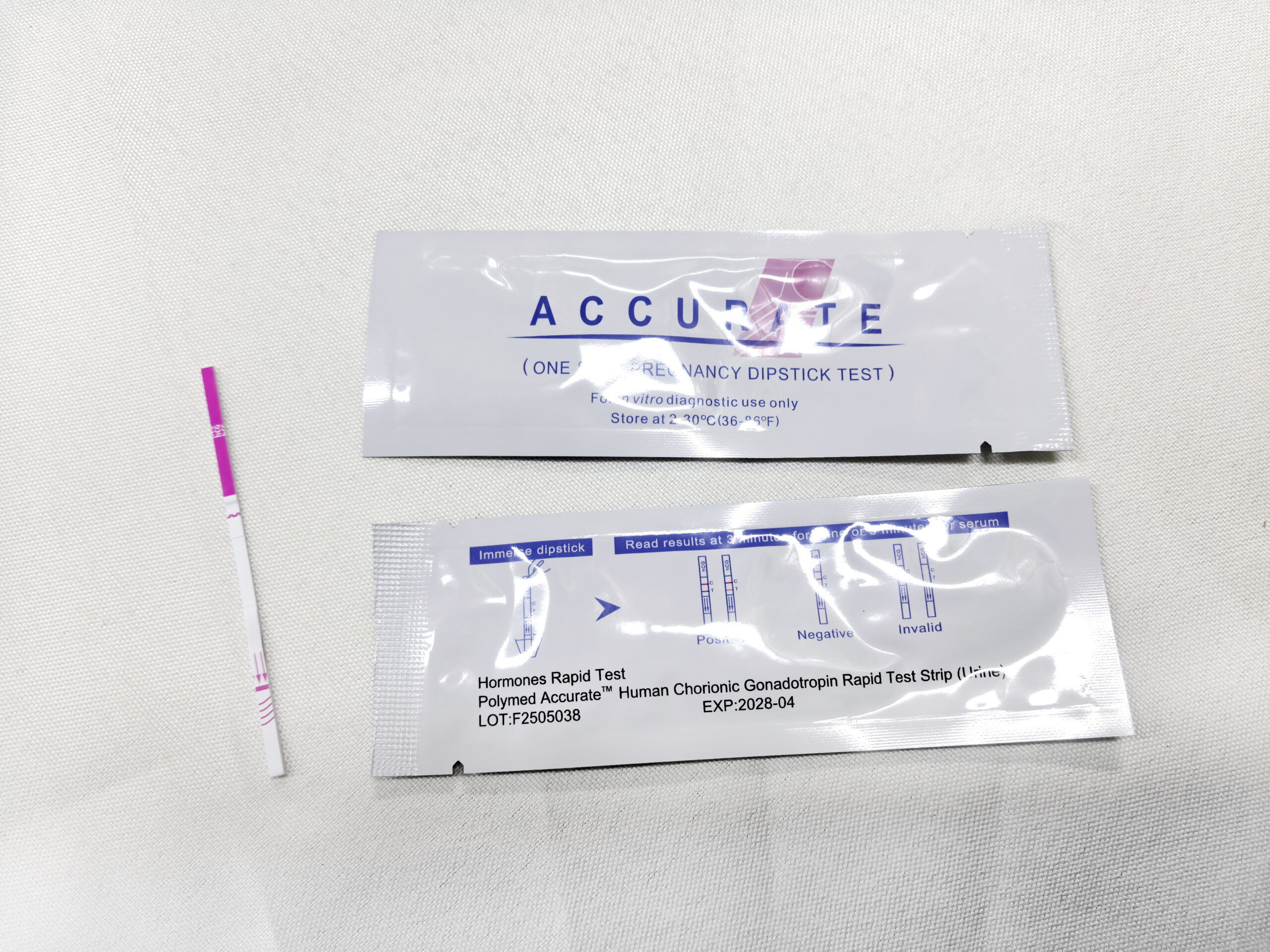 ACCURATE Rapid Dipstick Test – Pregnancy (HCG-U11) - Image 2