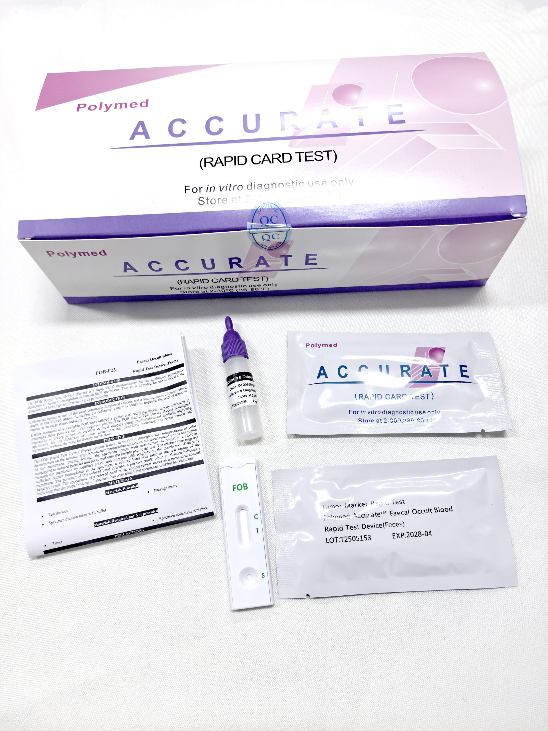ACCURATE Rapid Card Test – Fecal Occult Blood (FOB)